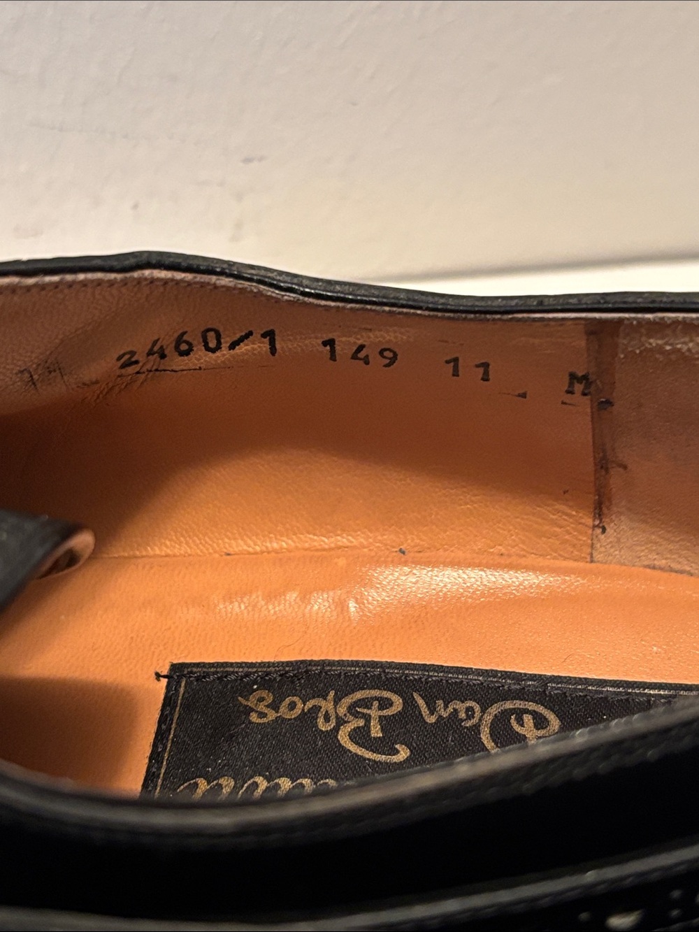 Men's Italian Black Leather Dress Loafers with Gold Accent MAURI 11 - Picture 8 of 14